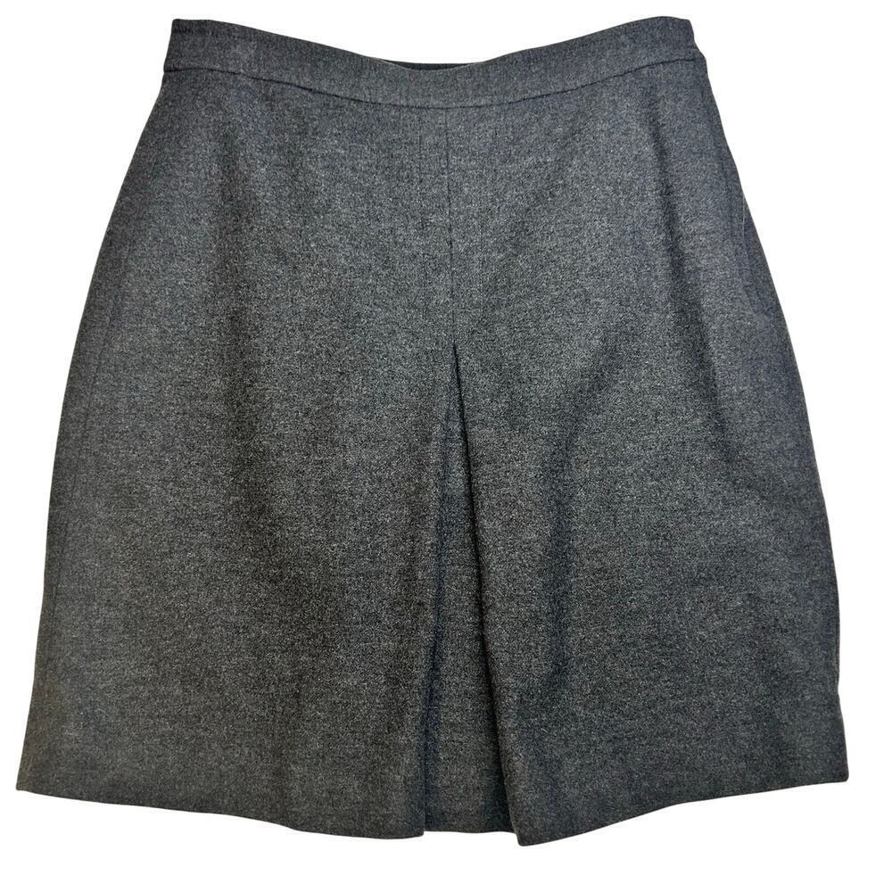 J.crew charcoal gray wool and cashmere blend lined short skirt size 6